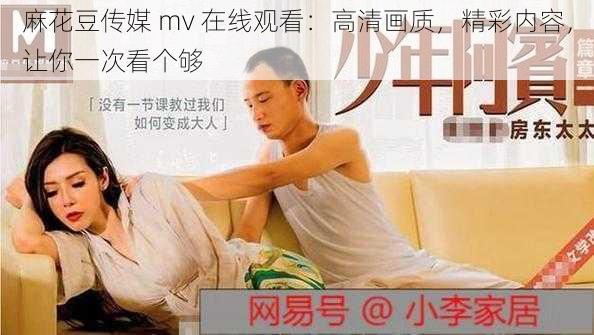 麻花豆传媒 mv 在线观看：高清画质，精彩内容，让你一次看个够